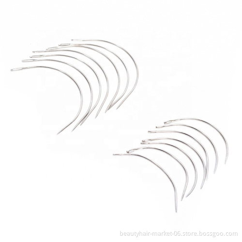 C Shape Curved Sewing Weaving Needles for Hair Weaving and Clipin Hair Extensions